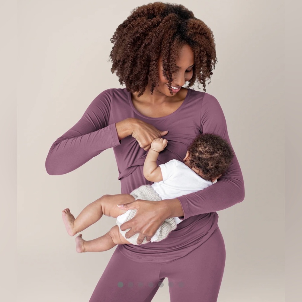 Kindred Braverly - Jane Nursing Pajama Set - burgundy plum